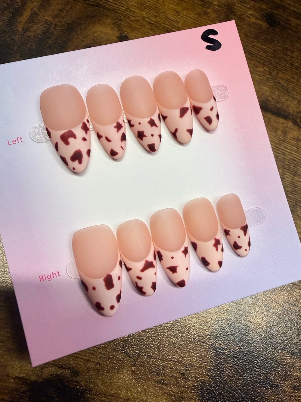 Pink & Red French Tips Press On Nails - Small